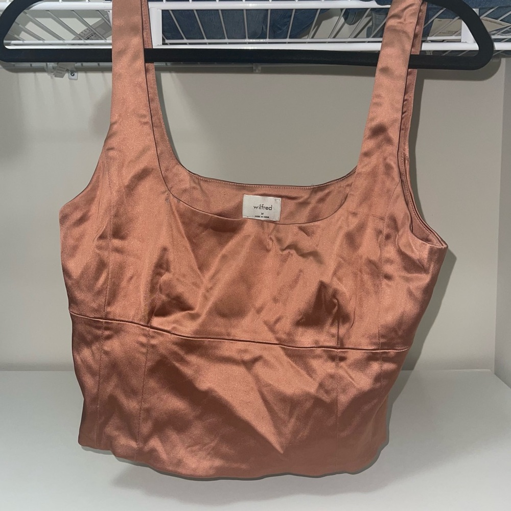 Aritzia Wilfred corset bustier zip up top